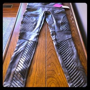 Spank Faux Leather Moto Leggings